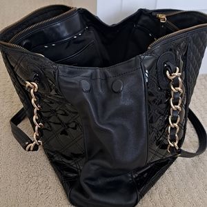 Brooks Brother Leather Bag with gold chain